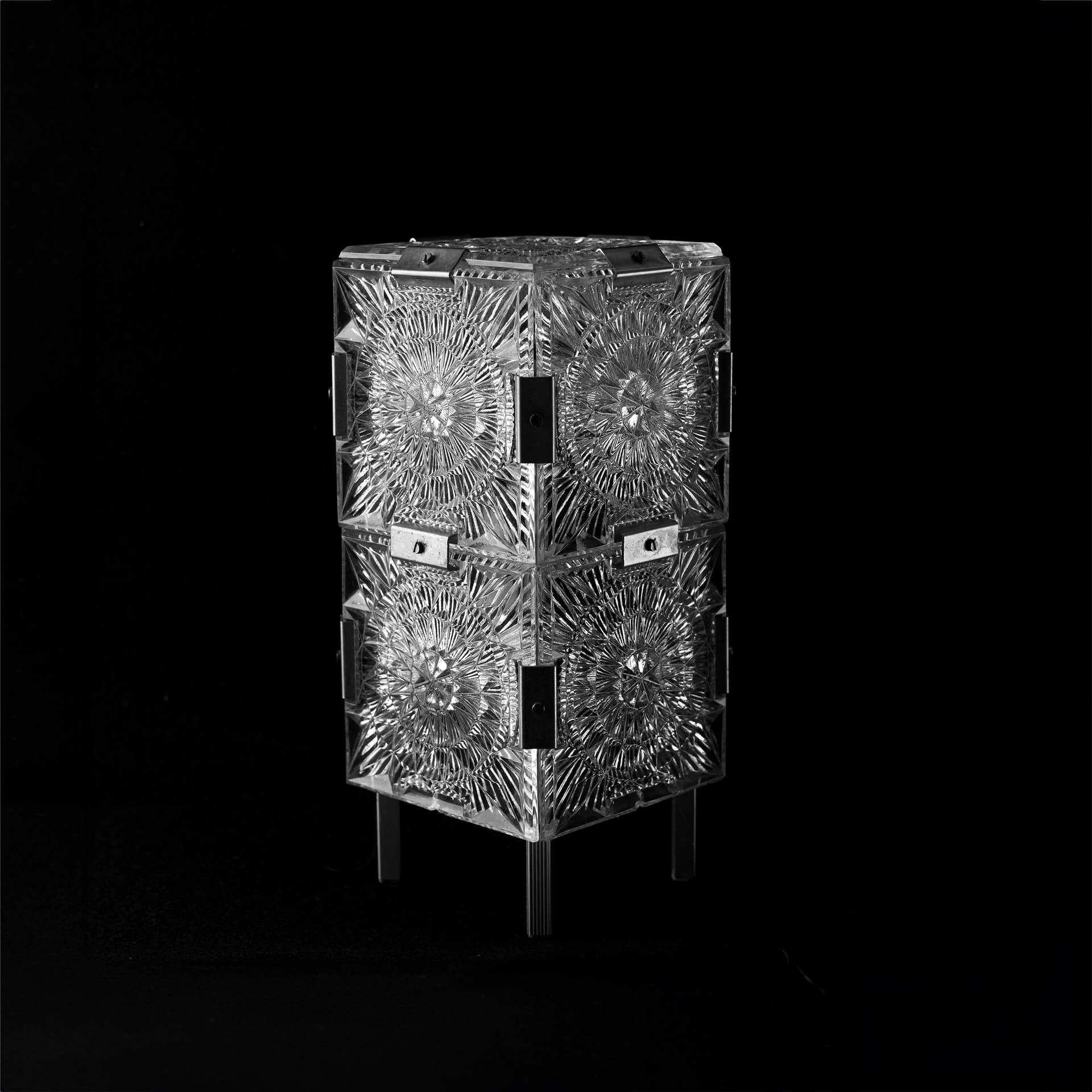 Lampička stolní Kamenický Šenov – Brusel / Mid-century modern – 1950–1970