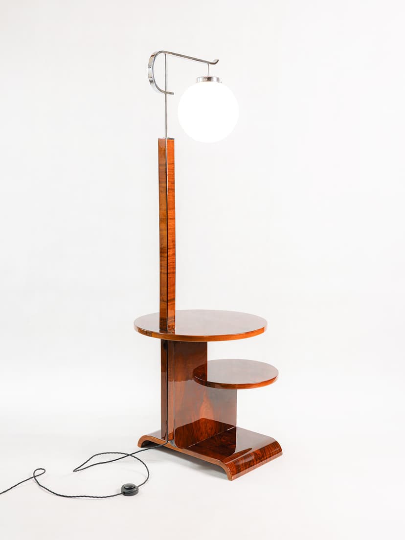 Stojací lampa se dvěma stolky – Jindřich Halabala – 1920–1940